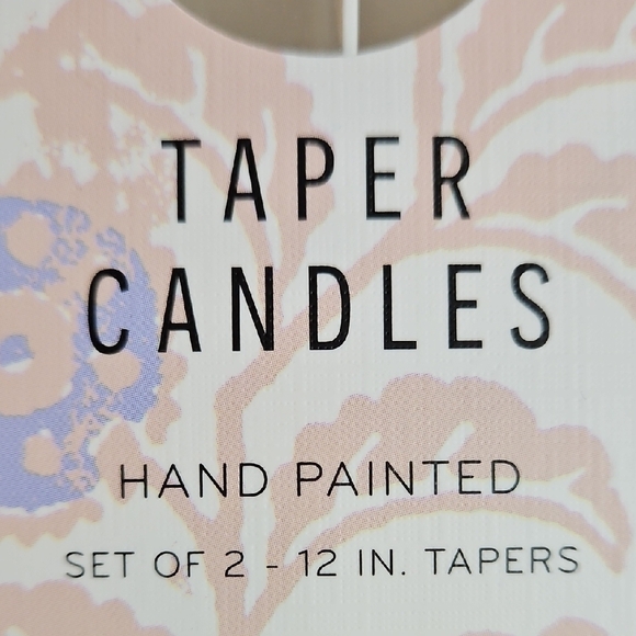 Anthropologie Handpainted Leora Taper Candles, Set of 2 - Picture 4 of 10